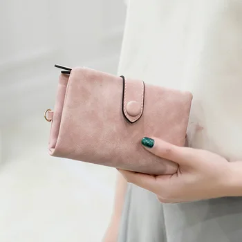2023 Новый женский кошелек короткой версии с пряжкой, карманная сумка с несколькими картами, кожаный кошелек для женщин