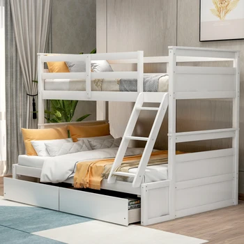Двуспальная или Полноценная Двухъярусная кровать с Местом для хранения Вещей