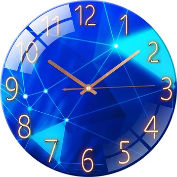 Современные 12-дюймовые бесшумные настенные часы Без тиканья Бесшумные цифровые настенные часы Бесшумный механизм без тиканья Украшение гостиной
