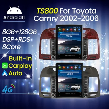 Сенсорный Android11 8 + 128 Г Авто Стерео Радио Мультимедийный Видеоплеер Интеллектуальная Система для Toyota Camry 5 XV 30 2001-2006