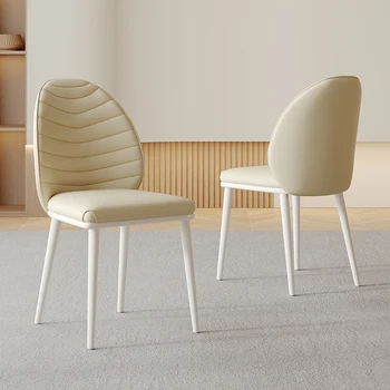 Обеденный стул французского кремового цвета, роскошный, белый стул в виде ракушки, спинка, обеденный стул, домашний стул для макияжа