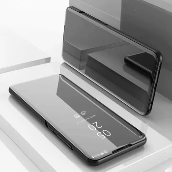Для Xiaomi 12T Pro Case Smart Flip Stand Зеркало Заднего Вида с Кожаным Покрытием Чехол для Xiaomi Mi 12T Pro Xiaomi12T Сумки Для Телефонов