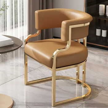 Белое кресло, акцентные стулья для гостиной, Удобные стулья на металлических ножках, Минималистичная мебель для мероприятий