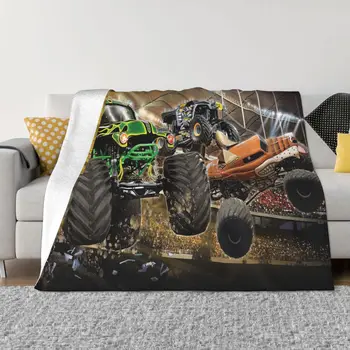 Одеяла для захватывающих игр Monster Jam Чехол для дивана Бархат Весна Осень Грузовик Монстр Трак Тонкие Пледы для кровати Автомобильное Покрывало