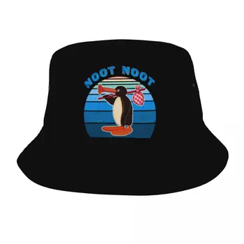 Складные шляпы-ведра Noot Noot Pingu для женщин и мужчин, забавный мем с изображением Пингвина, Летнее путешествие, Пляж, Забавный Мем с изображением Пингвина, Рыбацкая кепка