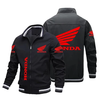Мужская куртка с логотипом Honda Red Wing Racing, Ветрозащитная ветровка, Байкерская куртка Honda Racing Team, Мотоциклетная мужская одежда, пальто