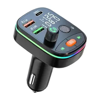 FM-передатчик для автомобиля Bluetooth Многофункциональная Поддержка воспроизведения с TF-карты PD Двойная зарядка через USB Адаптер автомобильного зарядного устройства MP3-плеер