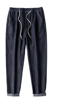 Мешковатые джинсы, мужские брюки, Уличная одежда, Широкие джинсовые брюки с низкой посадкой, Эластичный пояс, Прямые мужские брюки в стиле хип-хоп 2023 Z94