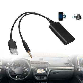 Автомобильный беспроводной Bluetooth-совместимый аудиоприемник 5.0 аудиоадаптер высокого разрешения USB 3,5 мм AUX Адаптер для автомобильной домашней стереосистемы