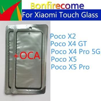 10 шт./лот для Xiaomi Poco X2 X5 X4 Pro 5G GT Сенсорная панель Передняя внешняя стеклянная линза с OCA