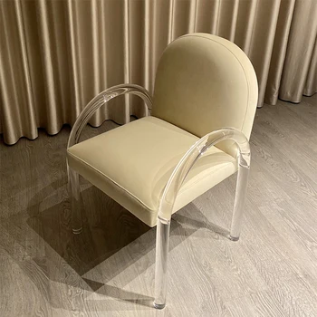 Скандинавский Легкий Роскошный Бытовой Прозрачный стул, Современное искусство из акриловой ткани с хрусталем, мебель для маленькой семейной гостиной
