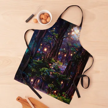Волшебный зачарованный лес - Сказочная фантазия - Акварельная живопись - Обои для геймера - зачарованный лес - темный фартук