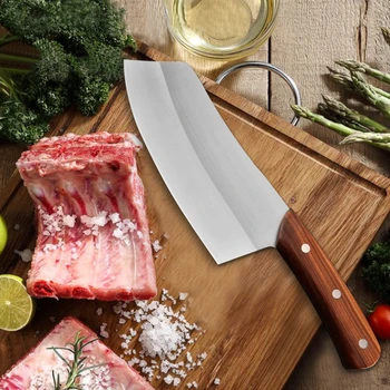 Кухонный нож из нержавеющей стали Китайский тесак для нарезки Ножи шеф повара Nikiri Рыба Мясо Овощи Столовые приборы Инструменты для нарезки
