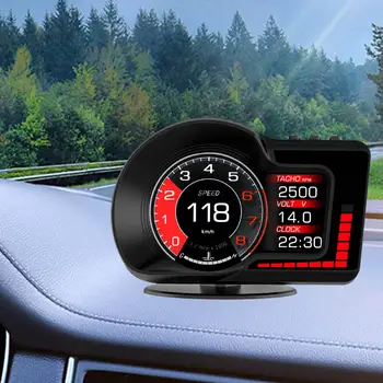 Автомобильный головной дисплей HUD OBD2 GPS, Прочные Автомобильные аксессуары, Многофункциональный дисплей, Напоминание об усталости при вождении, Сигнализация о превышении скорости