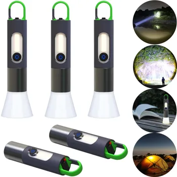 Портативные фонарики P50 с сильным светом, USB Перезаряжаемый брелок, рабочий свет, светодиодный фонарик для кемпинга на открытом воздухе, Водонепроницаемая лампа-факел
