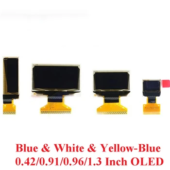 OLED-дисплей LCD 0,42 0,91 0,96 1,3-дюймовый сине-белый ЖК-дисплей Модуль OLED-дисплея 0.42