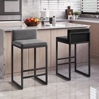 Минималистичные Высокие обеденные стулья с металлическим дизайном, Передвижные обеденные стулья для кухни, туалетный столик Cadeiras De Jantar, Стильная мебель