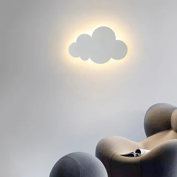 Современный облачный настенный светильник Led с мультяшным дизайном, настенный светильник, Красочный милый декор детской комнаты, прикроватная тумбочка для гостиной, скандинавское освещение