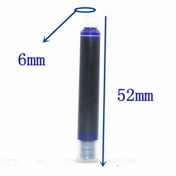 Большой диаметр 52-6 мм Одноразовая Синяя авторучка Заправка чернильного картриджа Длина заправки чернильного картриджа для авторучки
