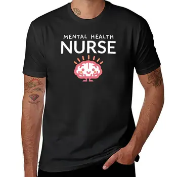 Новая психологическая медсестра психического здоровья little cute smiling brain Футболка Короткая футболка летний топ винтажная одежда футболки для мужчин pack