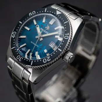 мужские часы proxima 40mm Diver из роскошного сапфирового стекла PT5000 /SW200 С автоматическими механическими часами, Дата часов 20 бар, Светящиеся часы C3