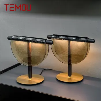 Современная креативная настольная лампа TEMOU, художественный дизайн, настольная лампа, декоративная для дома, гостиной, спальни