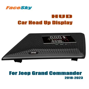 Автомобильный головной дисплей FaceSky для Jeep Grand Commander 2018-2022 Автоаксессуары ЖК-дисплей HUD с видом спереди, проектор на лобовое стекло