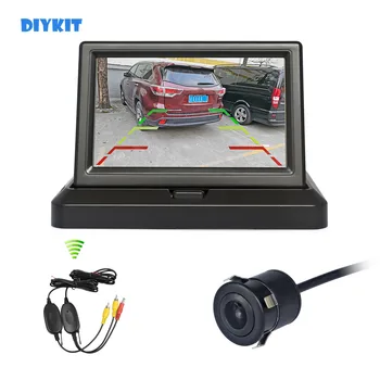 DIYKIT Беспроводной 5-дюймовый складной автомобильный монитор TFT LCD HD заднего вида, Резервная Автомобильная камера заднего вида, Видео Парковочная система, Комплект