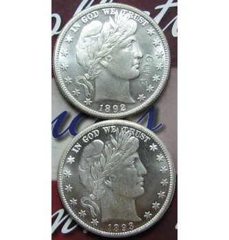 Монеты-копии с двумя половинками лица 1892/1893 парикмахера