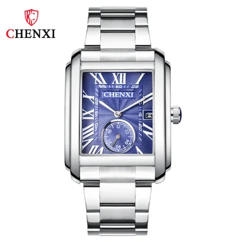 Chenxi 8216 Новые модные часы Guangzhou с квадратным стальным ремешком, мужские электронные наручные кварцевые часы, мужские часы