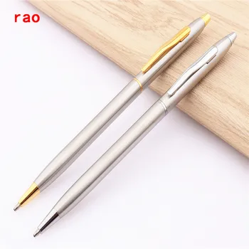 Высококачественная шариковая ручка Baoer 001 серебристо-золотистого цвета для делового офиса со средним кончиком Новая