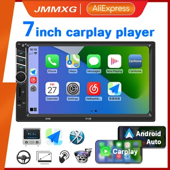 2 Din 7-дюймовое автомобильное радио CarPlay Android Auto Multimedia MP5 Player с Bluetooth Громкой связью, музыкальным FM-стереоприемником