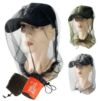 Пыленепроницаемая шляпа для путешествий на открытом воздухе, сетчатый чехол от комаров, Пчелиная сетка, Защитная кепка для лица, открытый солнцезащитный козырек, чехол для головы с одинокой шеей