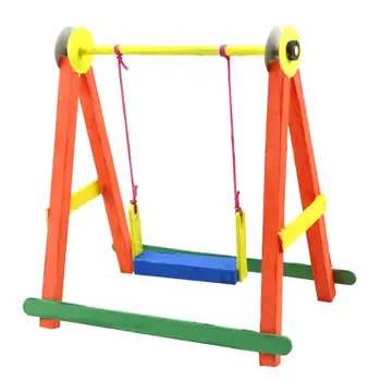 3D деревянная игрушка-головоломка Diy Swing Model Construction Kids Craft