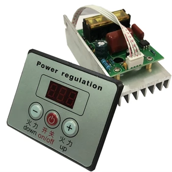 Регулятор напряжения Контроллер напряжения AC220V 8000 Вт Высокомощный SCR Регулятор скорости Управления Регулирование мощности
