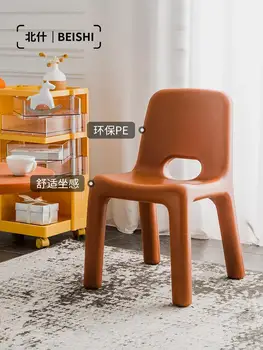Обеденный стул со спинкой Креативный бытовой пластиковый утолщенный стул Коммерческий магазин чая с молоком Библиотека кофейная трубка Nordic modern
