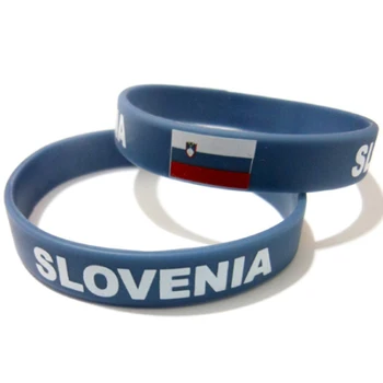 300шт флаги страны Словения резиновые браслеты Силиконовые браслеты