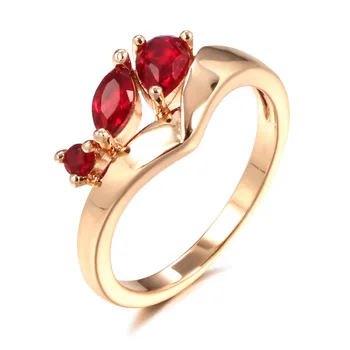 Настоящее серебро 925 пробы с покрытием из 18-каратного золота рубинового цвета, кольцо с красным гранатом, элегантное кольцо королевы в стиле ретро для женщин, помолвка на вечеринке