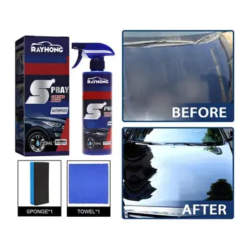 3 В 1 Быстрое нанесение спрея Высокозащищенное Защитное покрытие автомобиля Ремонт краски для автомобиля Реставратор экстерьера автомобиля Керамическое Напыление Быстрое