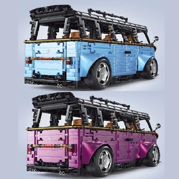 Новый T5022 MOC Camper Van, совместимый с моделью 10220, Набор строительных блоков, Кирпичей, Игрушка-головоломка, подарки на День рождения