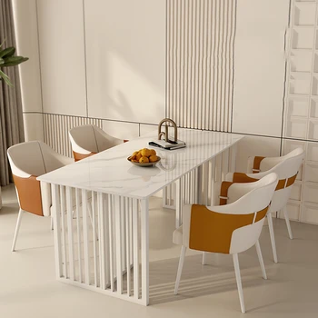 Легкие Роскошные Обеденные стулья домашнего Кремового цвета, Креативная Мебель для столовой, кресло для гостиной со спинкой, Современное кресло для переговоров в Кофейне