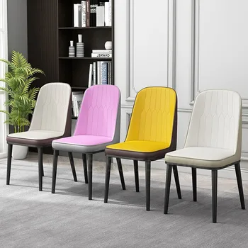 Роскошный обеденный стул Nordic Light, домашний Современный минималистичный письменный стул, стул для отдыха со спинкой, Европейский Офисный стул
