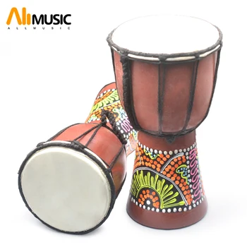 Продается Африканский Джембе, 5-дюймовый Ручной ударный барабан, Деревянный Джембе / Думбек-барабанщик с рисунком