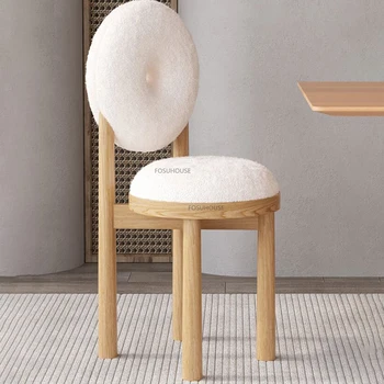 Скандинавские обеденные стулья из массива дерева для домашней мебели, спинка ресторанного обеденного стула, бытовая простота, креативные стулья для спальни