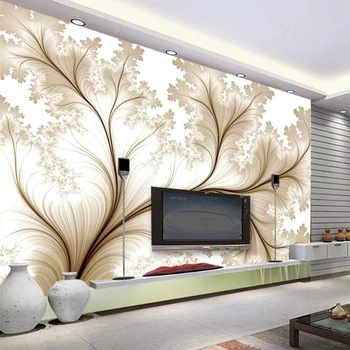 beibehang Пользовательские обои 3d фреска гостиная спальня ресторан обои цветочные простые линии телевизионный фон обои