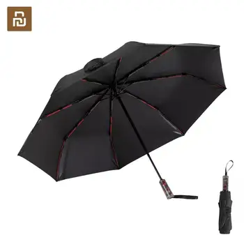 Автоматический зонт от солнца и дождя KONGGU 23-дюймовый красно-черный Вариант технологии Механический автоматический зонт с защитой от отскока