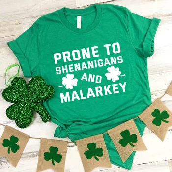 Рубашка на День Святого Патрика, рубашка Lucky Shamrock, Ирландская женская одежда, Кавайная футболка Lucky, женские топы на День Патрика, винтажная одежда