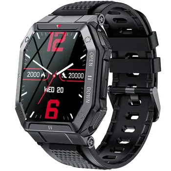 Мужские смарт-часы LEMFO поддерживают ответы и совершение звонков K55 smartwatch 7 дней автономной работы Спортивные часы для фитнеса 1.85 дюймов HD