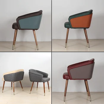 Обеденный стул, бытовой стул из массива дерева, скандинавский современный простой письменный стул, итальянский роскошный дизайнерский стул со спинкой
